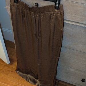 Gold/Brown Satin Pants